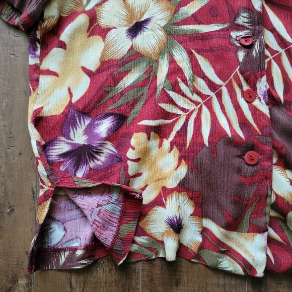 Michael Phillips Floral Button Shirt Medium - Picture 4 of 6